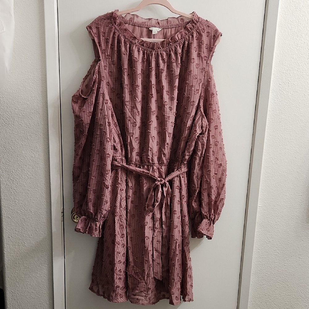 Cato Mauve Long Sleeve Dress